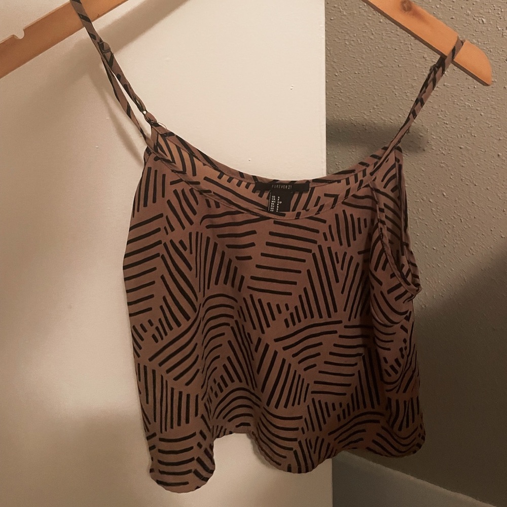 Slightly cropped tank top mauve Forever 21